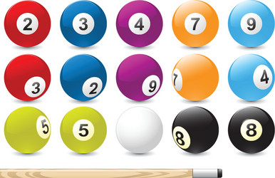 Billiard balls pool Royalty Free Vector Image - VectorStock
