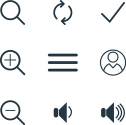 Ui icons zoom icon volume flat style vector