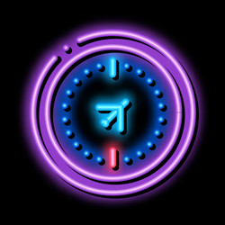 Compass Icon - Neon Style - Iconfu