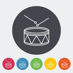 Drum icon vector