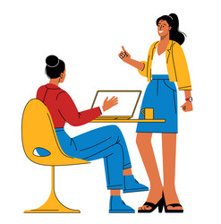 managers are discussing business issues vector image