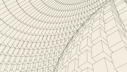 abstract 3d illuminated distorted mesh sphere vector image