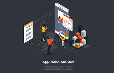 application analytics mobile program development vector