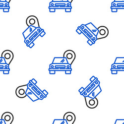 line map pointer with taxi icon isolated seamless vector image