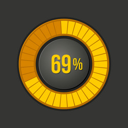 ring loading progress bar on dark background vector image
