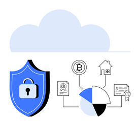secure cloud data management with encryption vector image