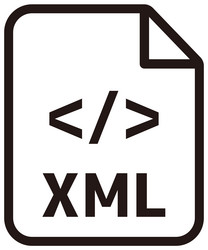 Xml icon major programming language vector