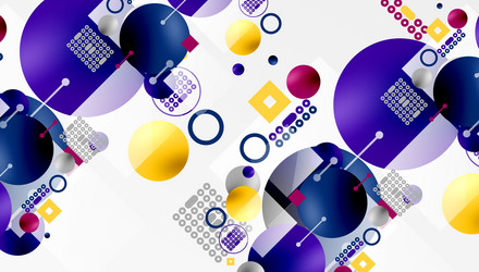 circles and elements geometric abstract background vector image