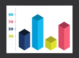 Infographic 3d cube diagram chart graph graphic vector