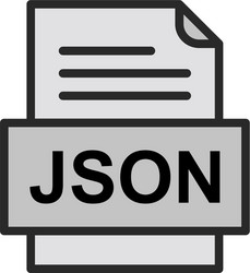 json file document icon vector