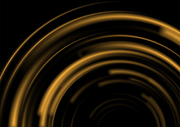 orange round smooth lines abstract futuristic tech vector image