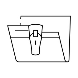 save file in folder line icon vector image