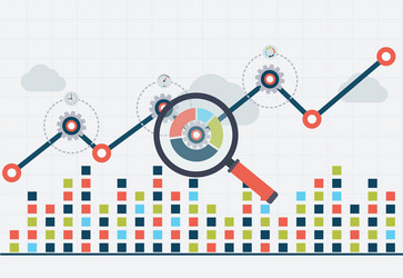 Seo optimization and business web analytics vector