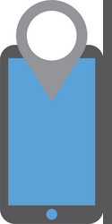 smartphone technology pointer map navigation vector image