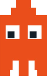 videogame pixel character icon image vector image