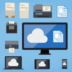 big data cloud computing concept vector image