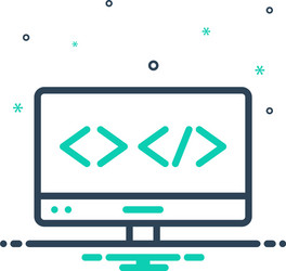 Code Icon - Web Development vector image
