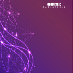 geometric abstract background with connected line vector image