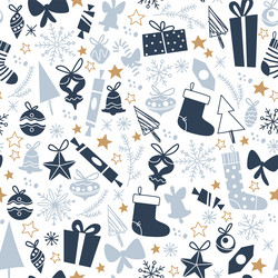 Merry christmas seamless pattern design vector