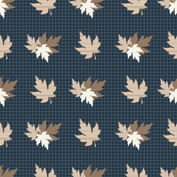 seamless pattern with patterned leaves complex vector image