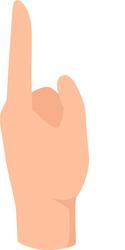 one finger gesture pointer and direction isolated vector image
