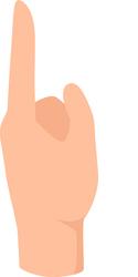 One finger gesture pointer and direction isolated vector