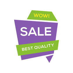 Sale banner design template flat origami speech vector