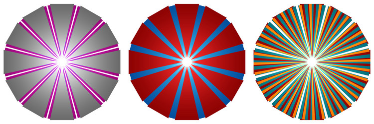 abstract circles with overlapping spokes vector image