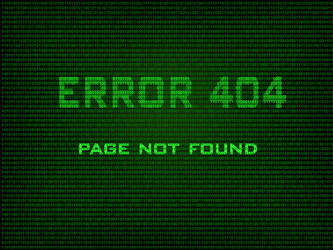 Binary Error 404 Page vector image