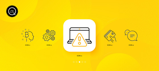 Bitcoin think text message and wallet minimal vector