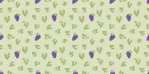 grapes and leaves seamless pattern in flat style vector image