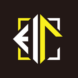i r initials quadrangle monogram with square vector image