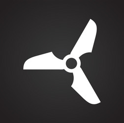 Propeller icon on background for graphic and web vector