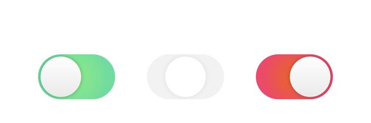 switch button on off ui symbols active vector image