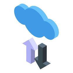 cloud computing data storage transferring vector image
