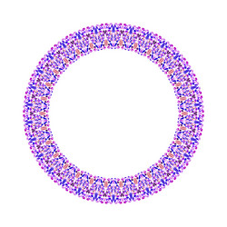 mosaic round frame - abstract design element vector