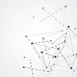 Abstract connecting dots and lines technology vector