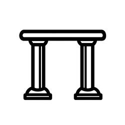 black outline structure icon with round shape vector image