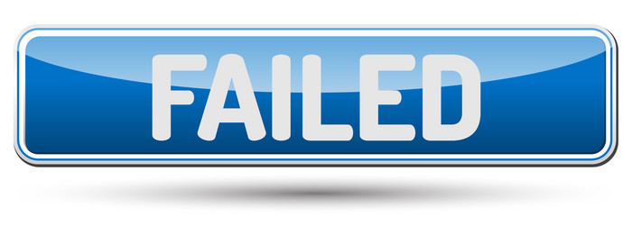 Failed - abstract beautiful button with text vector