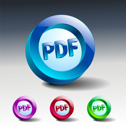 Pdf icon button internet document file vector