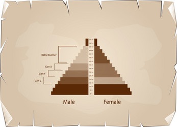 Population pyramids graphs with 4 generation vector