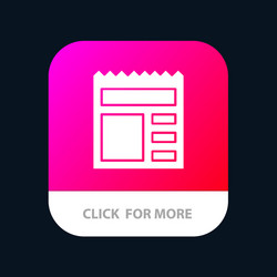 document basic ui bank mobile app button android vector image
