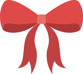 isolated red bowtie ribbon design Vector Image