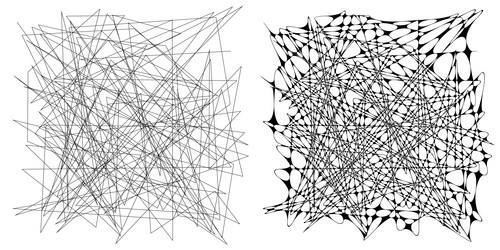 matching pair of edgy geometric angular vector