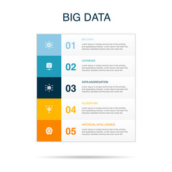 big data database aggregation algorithm vector image