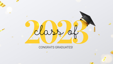 Class of 2023 symbol template vector