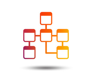 database sign icon relational schema vector image