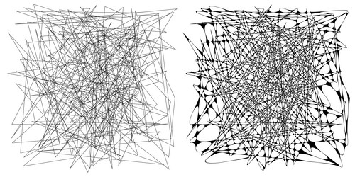 matching pair of edgy geometric angular vector image