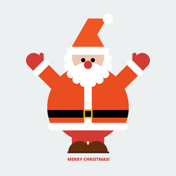 santa claus greeting card vector