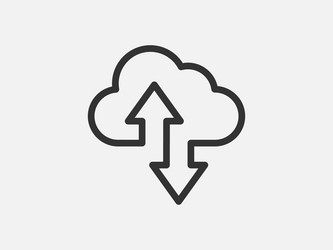technology icon cloud computing connection big vector image